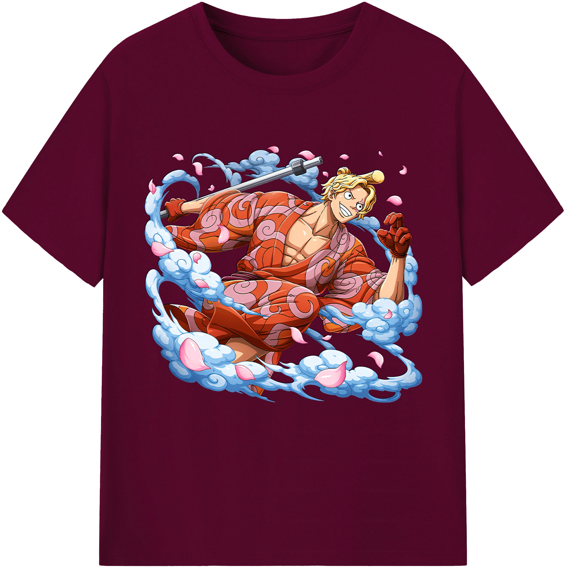 （画像用） ワンピース サンジ ONE PIECE Sanji レディースカジュアルプリントTシャツ（綿100％）